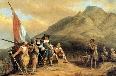 Jan Van Riebeeck的绘画绘画，由Charles Bell